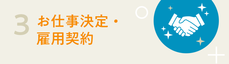 3.お仕事決定・雇用契約